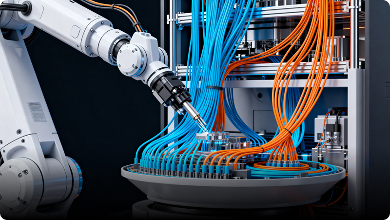 Cableado interno de robots industriales