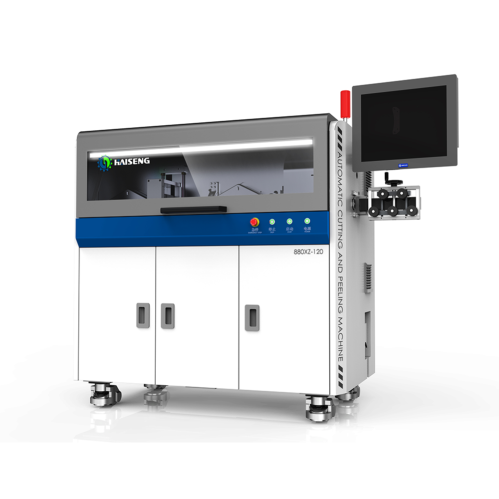 Máquina HS-880XZ-120 de corte y pelado de alambre completamente automática (cuchilla rotativa)